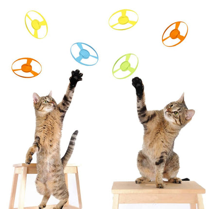Cat Toy Cat Launcher Flying Disc Toy Cat Play Pet Toy Cat