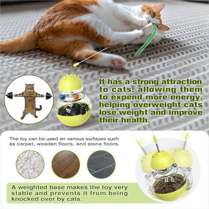 Cat Toy Treat Dispensing Ball Indoor Cat Toy Kitten Toy Mental