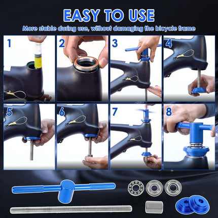 Bike Headset Press Tool - Universal Bicycle Headset Bearing Press-in Tool - Bike Headset Cup and Bottom Bracket Press Installer Accessories for Bicycle Repair