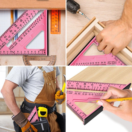 7 Inch Woodworking Triangle Ruler (Yellow)