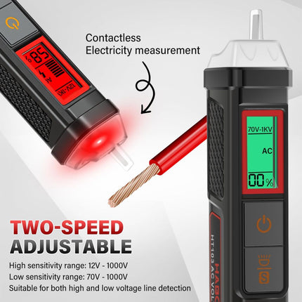 Non Contact Voltage Tester Pen, 12V-1000V Dual Range AC Circuit Tool