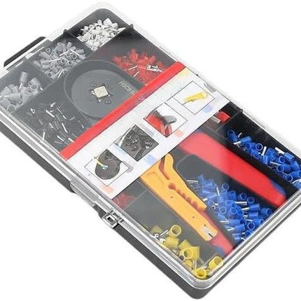 1200-Piece Tubular Crimp Terminal & 6-4A Crimping Pliers Set with Case