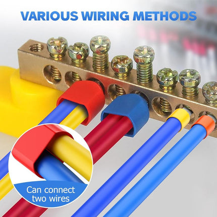 TE 1200PCS Double Wire Ferrule Terminals Kit Pre-Insulated Crimp Connector Set