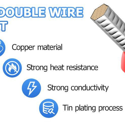 TE 1200PCS Double Wire Ferrule Terminals Kit Pre-Insulated Crimp Connector Set