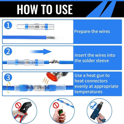 400-Piece Solder Seal Wire Connectors with Heat Shrink Butt Connectors