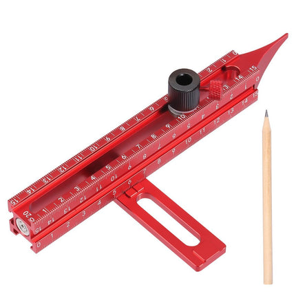4 Sided Scribing Tool, Aluminum Alloy 4 Sided Scale Guiding Ruler