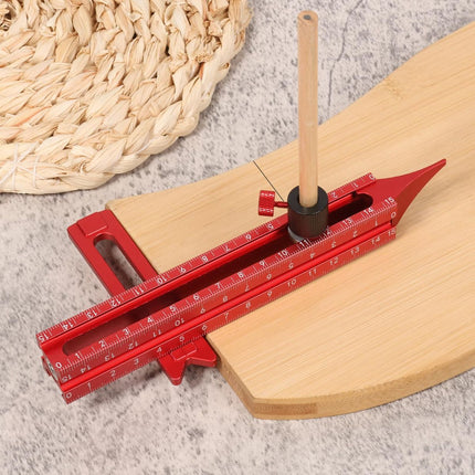 4 Sided Scribing Tool, Aluminum Alloy 4 Sided Scale Guiding Ruler