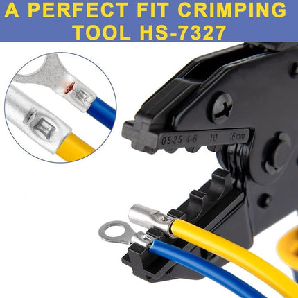 420PCS Non-Insulated Butt Connectors Kit - 6 Sizes BN0.5 to BN8