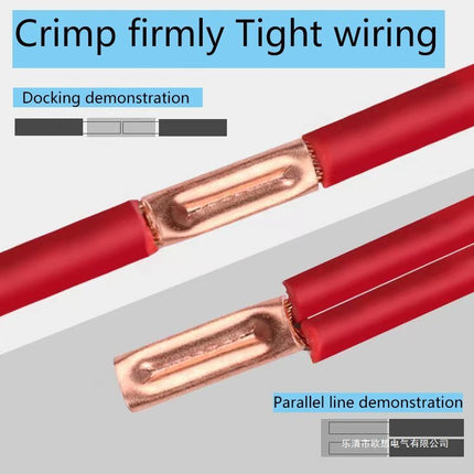 GT250pcs Copper Tube Terminals, Connecting Tubes, Wiring Terminals, Pliers Set