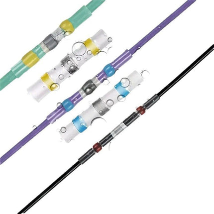 Solder Ring Wire Connectors Heat Shrink Butt Terminals Electrical Connector Kit - Multi - Size 350Pcs