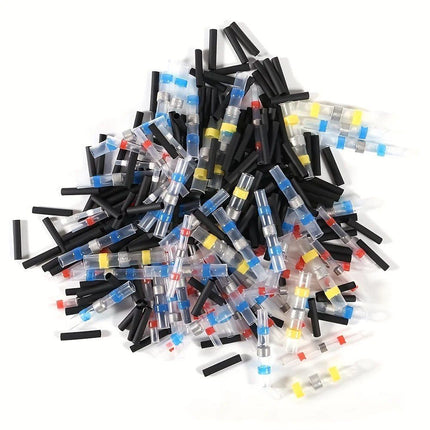 Solder Ring Wire Connectors Heat Shrink Butt Terminals Electrical Connector Kit - Multi - Size 800Pcs