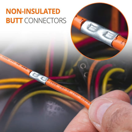 200PCS BN Copper Intermediate Connecting Terminals Cold-Pressed Terminals Copper Tubes