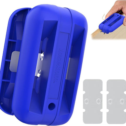 Edge Banding Trimmer,Tungsten Carbide Blades,Manual Woodworking Tool,Hand Planer for Trimming ABS, PVC, Veneer and Melamine Wood Edge Banding - Blue - Size 4.1in*2.1in