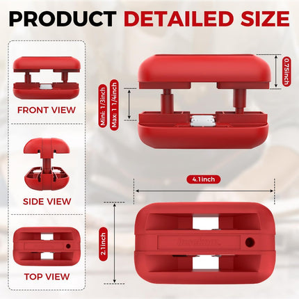 Edge Banding Trimmer,Tungsten Carbide Blades,Manual Woodworking Tool,Hand Planer for Trimming ABS, PVC, Veneer and Melamine Wood Edge Banding - Red - Size 4.1in*2.1in