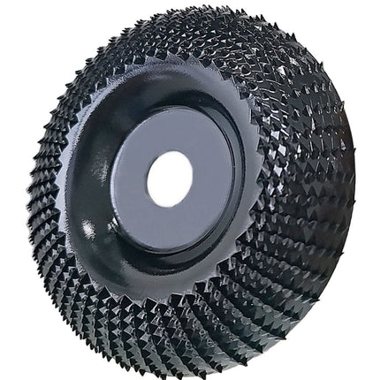 Wood Carving Disc Grinder Wheel Disc 4 Inch Wood Shaping Wheel Wood Grinding Shaping Disc for Angle Grinders with 5/8” Arbor - Black - Size 1PCS