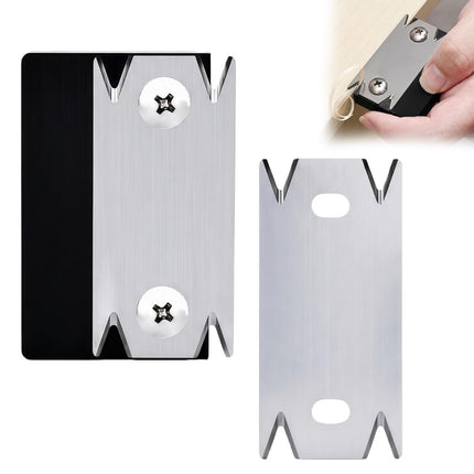 Edge Banding Trimmer,Blade Veneer Edge Trimmer with 1 Replacement Blade for Woodworking,Hand Planer Edge Bander for Burrs,Edge Corner Planer,Wood Chamfering Fillet Scraper
