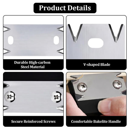 Edge Banding Trimmer,Blade Veneer Edge Trimmer with 1 Replacement Blade for Woodworking,Hand Planer Edge Bander for Burrs,Edge Corner Planer,Wood Chamfering Fillet Scraper