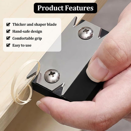 Edge Banding Trimmer,Blade Veneer Edge Trimmer with 1 Replacement Blade for Woodworking,Hand Planer Edge Bander for Burrs,Edge Corner Planer,Wood Chamfering Fillet Scraper