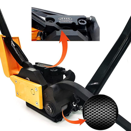 Steel Strapping Tool A333 Stainless Manual Belt Packaging Banding Machine Metal Free Buckle Packing for Width 1/2" 5/8" 3/4" Sealless Combination Tools