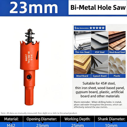 23mm Bi-Metal M42 High Speed Steel Hole Saw with Pilot Drill Bit