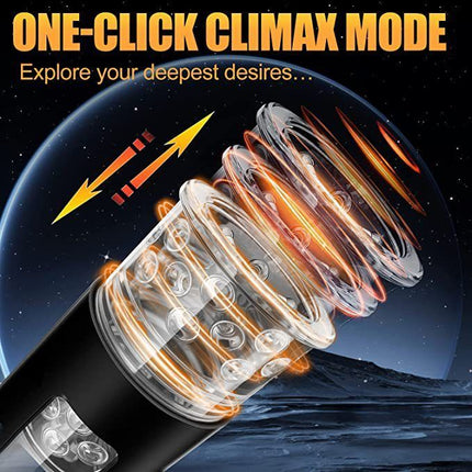 Automatic Male Masturbator Sex Toys for Men, Sync Pocket Pussy | 7 Thrusting & 7 Rotating Modes Adult Toy, Hands Free Male Sex Toys with LCD Display, Visual Window & Mounting Base Sex Machine