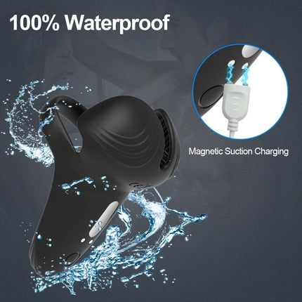 Vibrating Cock Ring with Testicular & G-Spot Stimulation – Penis Vibrator for Men, Pleasure Ring for Enhanced Sensation, Penis Extender for Couples Play