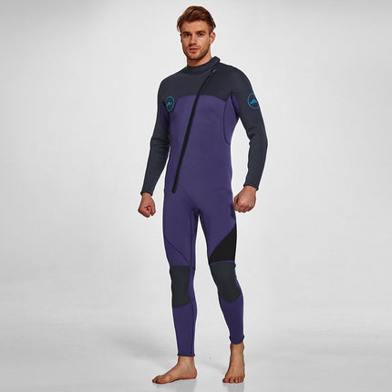 3MM Men's Full Wetsuit – 4-Way Stretch, UPF 50+, Thermal & Scratch Resistant for Diving & Surfing - Black - Size M