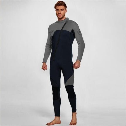 3MM Men's Full Wetsuit – 4-Way Stretch, UPF 50+, Thermal & Scratch Resistant for Diving & Surfing - Black - Size XXL