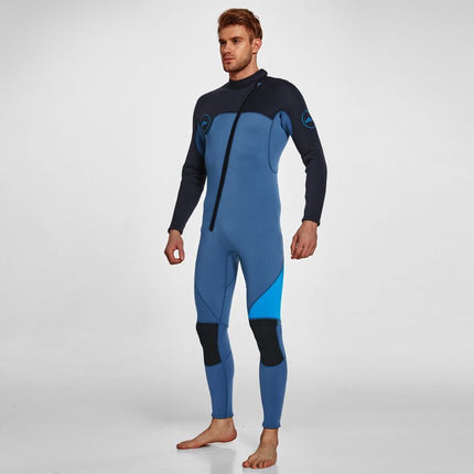 3MM Men's Full Wetsuit – 4-Way Stretch, UPF 50+, Thermal & Scratch Resistant for Diving & Surfing - Purple - Size XXL