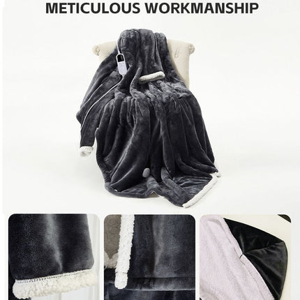 Wearable Heated Blanket Portable with Sleeves & Foot Pocket