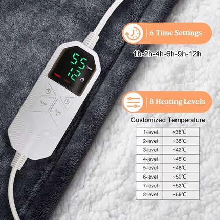 Wearable Heated Blanket Portable with Sleeves & Foot Pocket
