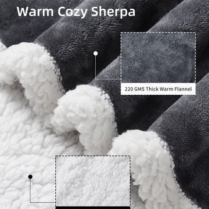 Wearable Heated Blanket Portable with Sleeves & Foot Pocket