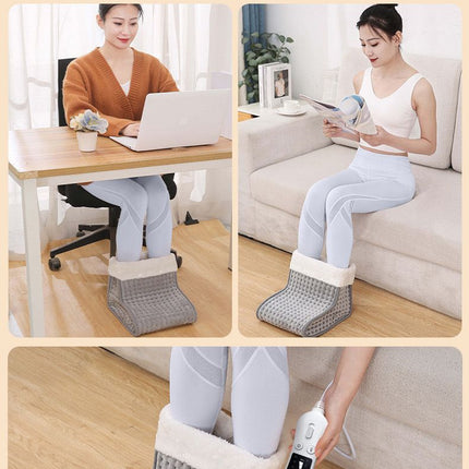 Electric Heated Foot Warmer - Heating Foot Warmer for Men & Women, Feet Warmer with 6 Temperature Setting 4 Timer Setting, Auto Shut Off Washable Inner Lining, Fast Heat Use for Winter Gifts