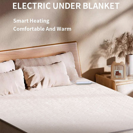 Heated Blanket Electric Throw,4 Heat Settings & 8H Auto Shut-Off Double Helix Fast Heating Electric Blanket,Skin-Friendly Cotton & Non-Slip Design Heated Throw with Overheat Protection - White - Size 59*31.4"
