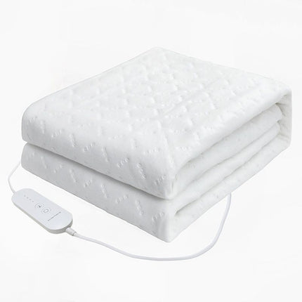 Heated Blanket Electric Throw,4 Heat Settings & 8H Auto Shut-Off Double Helix Fast Heating Electric Blanket,Skin-Friendly Cotton & Non-Slip Design Heated Throw with Overheat Protection - White - Size 55.1*62.9"