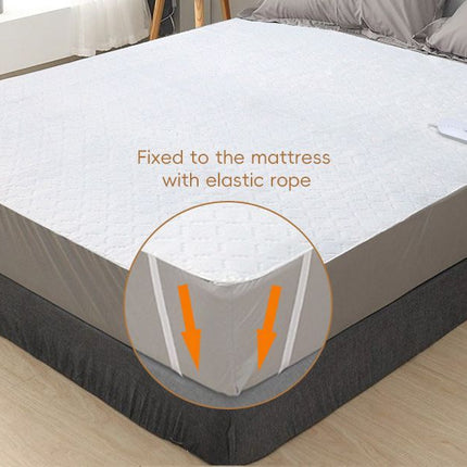 Heated Blanket Electric Throw,4 Heat Settings & 8H Auto Shut-Off Double Helix Fast Heating Electric Blanket,Skin-Friendly Cotton & Non-Slip Design Heated Throw with Overheat Protection - White - Size 55.1*62.9"