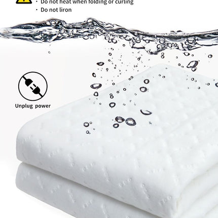 Heated Blanket Electric Throw,4 Heat Settings & 8H Auto Shut-Off Double Helix Fast Heating Electric Blanket,Skin-Friendly Cotton & Non-Slip Design Heated Throw with Overheat Protection - White - Size 55.1*62.9"