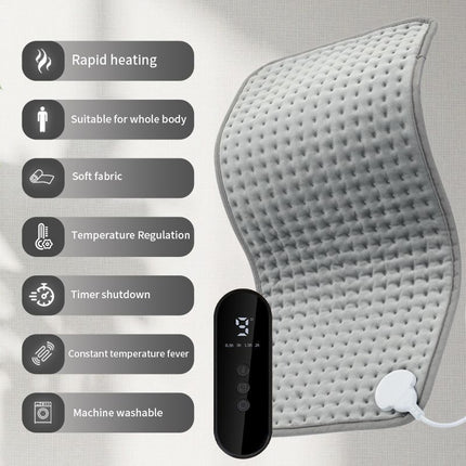 Heated Pad Zero-Gravity Pad Temperature Control Timer Winter Warmth Suitable for both humans and pets - Gray - Size 30cm*60cm