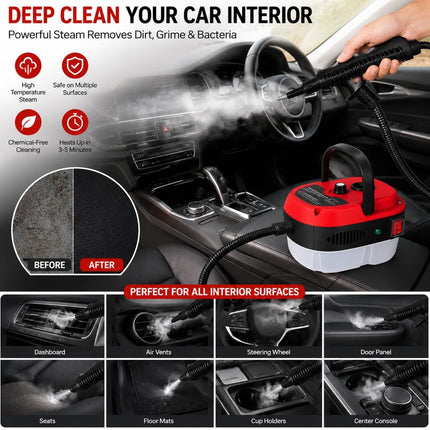 Versora Pro Car Steam Cleaner (Red)