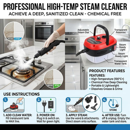 Versora Pro Car Steam Cleaner (White)