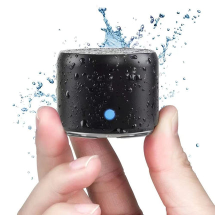 Travel Case Packed, A106 Pro Portable Bluetooth Speaker with Custom Bass Radiator, Brief Design, IP67 Waterproof, Perfect Mini Speaker for Shower, Room, Bike, Car - Black - Size 1.89in*1.54in