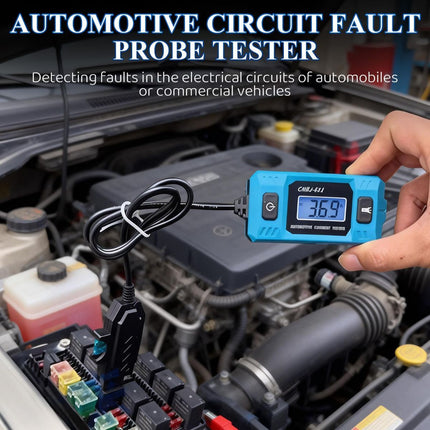 Automotive Circuit Fault Probe Tester, 20A 48V-High-Precision Current Tester, 2-in-1 Wire Tracer Short Finder, Car Relay Fuse Checker with LED Display & Front Light