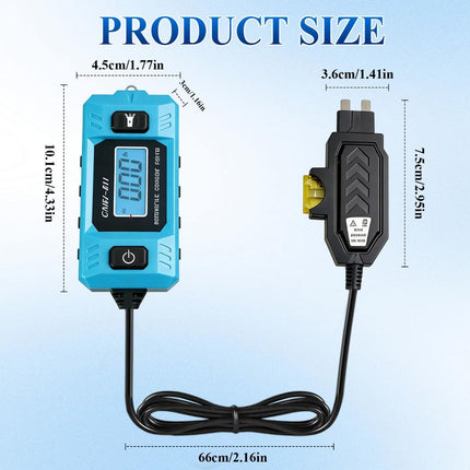 Automotive Circuit Fault Probe Tester, 20A 48V-High-Precision Current Tester, 2-in-1 Wire Tracer Short Finder, Car Relay Fuse Checker with LED Display & Front Light