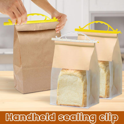 12Pcs Handheld Bag Clips For Food Storage, Reusable Chip Bag Clips With Handle, Grip Sticks Bag Sealers, Strong Load Bearing Sealing Clips For Snack Cereal