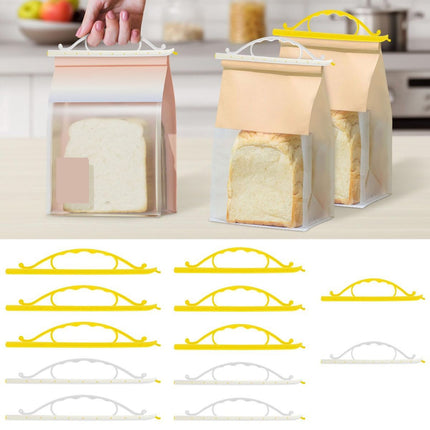 12Pcs Handheld Bag Clips For Food Storage, Reusable Chip Bag Clips With Handle, Grip Sticks Bag Sealers, Strong Load Bearing Sealing Clips For Snack Cereal