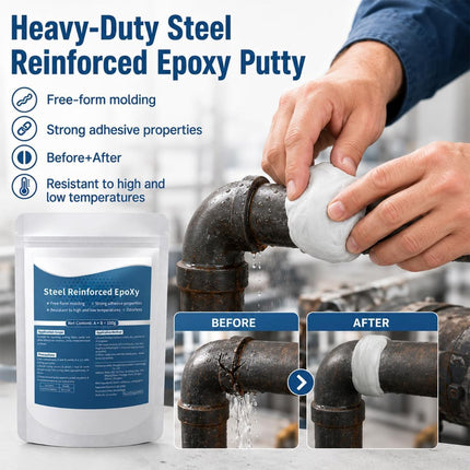 Epoxy Putty Fast Repair Clay, Repair Filler Putty for Metal Wood Ceramic Tile Stone Plastic, Crack Hole Filling & Permanent Surface Repair Putty - White - Size 100g