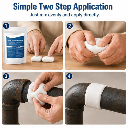 Epoxy Putty Fast Repair Clay, Repair Filler Putty for Metal Wood Ceramic Tile Stone Plastic, Crack Hole Filling & Permanent Surface Repair Putty - White - Size 200g
