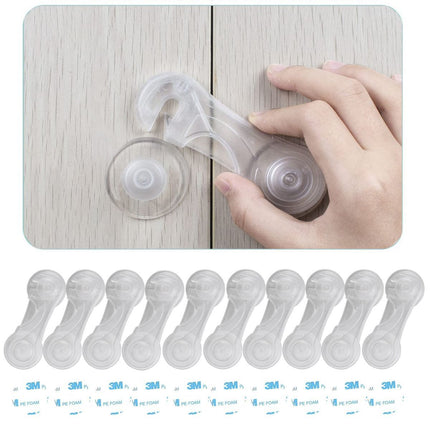 10pcs Child Safety Cabinet Locks, Transparent (Clear)