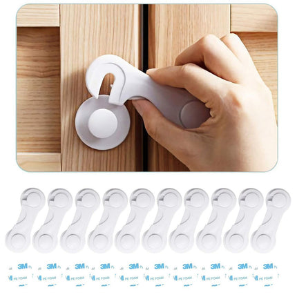 10pcs Child Safety Cabinet Locks, Transparent (Clear)