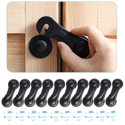 10pcs Child Safety Cabinet Locks, Transparent (Clear)